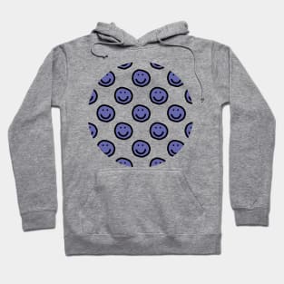 Very Peri Periwinkle Happy Smiley Face Pattern Color of the Year 2022 Hoodie